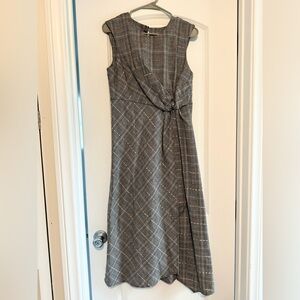 Anthropologie Plaid Vintage Academia Dress